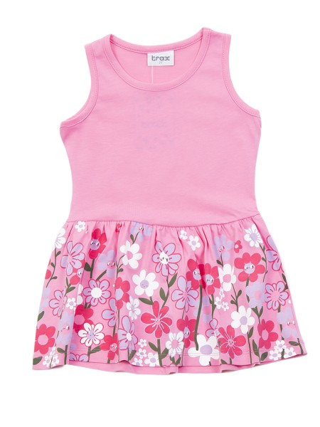 TRAX Παιδικό Φόρεμα για Κορίτσια 1-6 ετών #43232 Ροζ